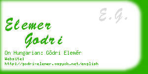 elemer godri business card