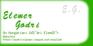 elemer godri business card